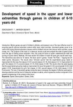 Development of speed in the upper and lower extremities through games in children of 6-10 years old