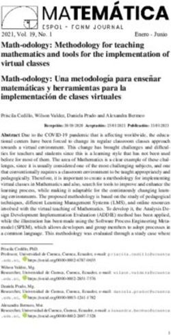 Math-odology: Methodology for teaching mathematics and tools for the implementation of virtual classes Math-odology: Una metodolog ıa para ...
