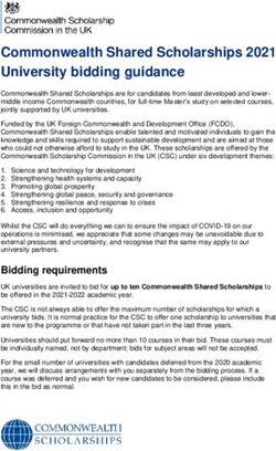 Commonwealth Shared Scholarships 2021 University bidding guidance
