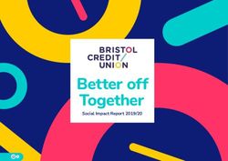 Better off Together Social Impact Report 2019/20 - Bristol Credit Union