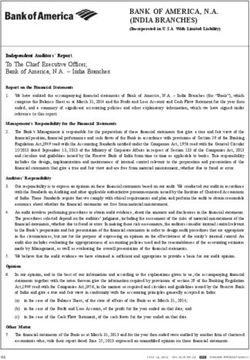 BANK OF AMERICA, N.A. (INDIA BRANCHES) - (Incorporated in U.S.A. With Limited Liability)