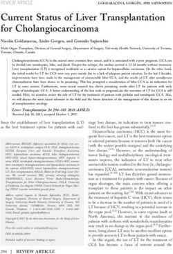 Current Status of Liver Transplantation for Cholangiocarcinoma - USA Health System