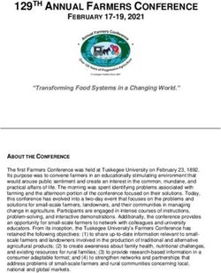 129TH ANNUAL FARMERS CONFERENCE - FEBRUARY 17-19, 2021 - Tuskegee ...