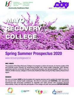 MAYO RECOVERY COLLEGE - Spring Summer Prospectus 2020