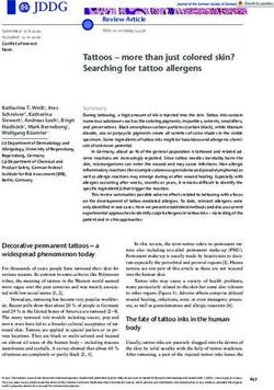 Tattoos - more than just colored skin? Searching for tattoo allergens