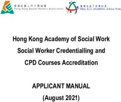 APPLICANT MANUAL Hong Kong Academy of Social Work Social Worker Credentialling and CPD Courses Accreditation (August 2021)