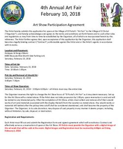 4th Annual Art Fair February 10, 2018 - Art Show Participation Agreement - Share Media Agency