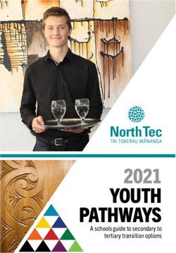 YOUTH PATHWAYS 2021 A schools guide to secondary to tertiary transition options - NorthTec