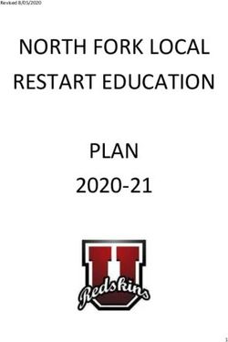 NORTH FORK LOCAL RESTART EDUCATION PLAN 2020-21 - North Fork Local Schools