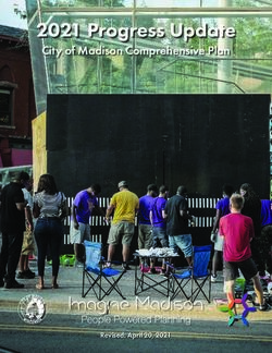 2021 Progress Update City of Madison Comprehensive Plan - Revised: April 20, 2021 - Imagine Madison