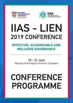IIAS - LIEN 2019 CONFERENCE EFFECTIVE, ACCOUNTABLE AND - CONFERENCE PROGRAMME - Social Innovation Park