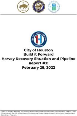 City of Houston Build it Forward Harvey Recovery Situation and Pipeline