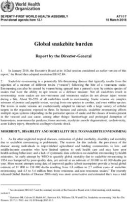 Global snakebite burden - Report by the Director-General - World Health Organization