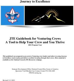 Journey to Excellence - JTE Guidebook for Venturing Crews A Tool to Help Your Crew and You Thrive - Boy Scouts