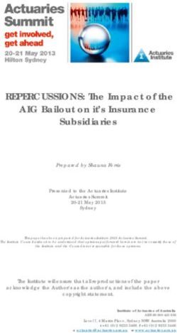 REPERCUSSIONS: The Impact of the AIG Bailout on it's Insurance Subsidiaries
