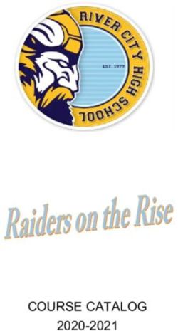 COURSE CATALOG 2020-2021 - River City High School ...