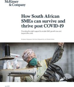 HOW SOUTH AFRICAN SMES CAN SURVIVE AND THRIVE POST COVID-19 - PROVIDING THE RIGHT SUPPORT TO ENABLE SME GROWTH NOW AND BEYOND THE CRISIS - MCKINSEY