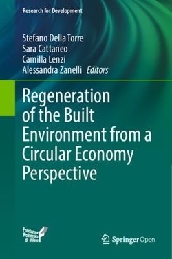 Regeneration of the Built Environment from a Circular Economy Perspective - Stefano Della Torre Sara Cattaneo Camilla Lenzi Alessandra Zanelli Editors