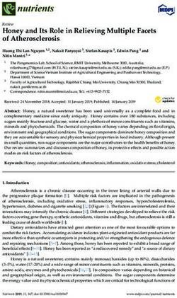 Honey and Its Role in Relieving Multiple Facets of Atherosclerosis - MDPI