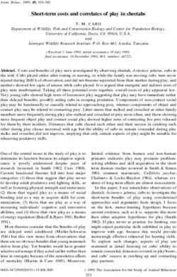 Short-term costs and correlates of play in cheetahs