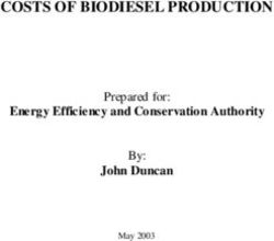 COSTS OF BIODIESEL PRODUCTION - Energy Efficiency and Conservation Authority John Duncan