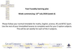 Year 9 weekly learning plan Week commencing: 13th July 2020 (week A)