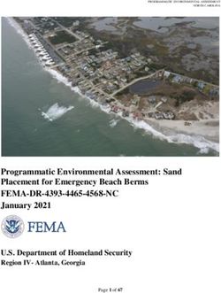Programmatic Environmental Assessment: Sand Placement for Emergency Beach Berms - FEMA-DR-4393-4465-4568-NC January 2021 U.S. Department of ...