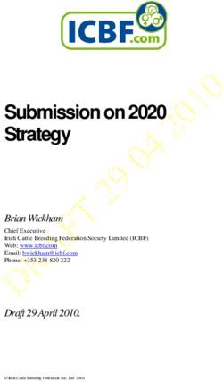 Submission on 2020 Strategy - Brian Wickham Chief Executive Irish Cattle Breeding Federation Society Limited (ICBF) Web: www.icbf.com Email: ...