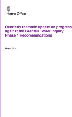 Quarterly thematic update on progress against the Grenfell Tower Inquiry Phase 1 Recommendations - March 2021 - GOV.UK