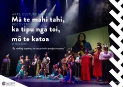 Mā te mahi tahi, ka tipu ngā toi, mō te katoa - 21 MAY 2020 "By working together, we can grow the arts for everyone." - Hastings District ...
