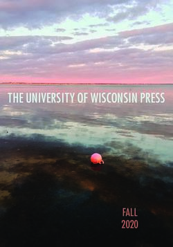 THE UNIVERSITY OF WISCONSIN PRESS - FALL 2020