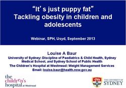 "It's just puppy fat" Tackling obesity in children and adolescents