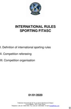INTERNATIONAL RULES SPORTING FITASC - Definition of international sporting rules II. Competition refereeing III. Competition organisation