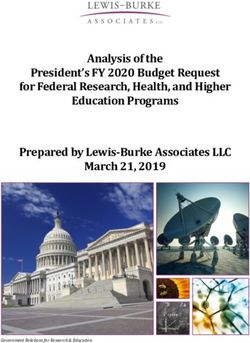 Analysis of the President's FY 2020 Budget Request for Federal Research, Health, and Higher Education Programs Prepared by Lewis-Burke Associates ...