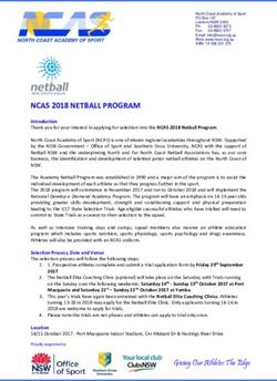 NCAS 2018 NETBALL PROGRAM - Hastings Valley Netball Association