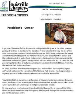 President's Corner - Louisville Trout Unlimited
