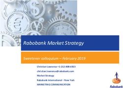Rabobank Market Strategy - Sweetener colloquium - February 2019 - IDFA