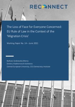 The Loss of Face for Everyone Concerned: EU Rule of Law in the Context of the 'Migration Crisis' - Working Paper No. 14 - June 2021