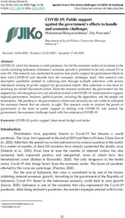 COVID-19: Public support against the government's efforts to handle and economic challenges - Ejournal UMM