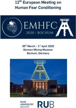 12th European Meeting on Human Fear Conditioning - 30th March - 1st April 2020 German Mining Museum - European Meeting of Human Fear ...