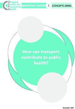 How can transport contribute to public health? - BRIEFING PAPER 55 CONCEPTS SERIES