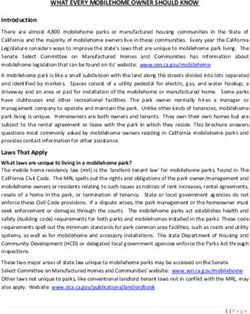 WHAT EVERY MOBILEHOME OWNER SHOULD KNOW - City of Hemet