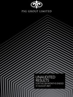 UNAUDITED RESULTS FOR THE SIX MONTHS ENDED 31 AUGUST 2021 - PSG Group