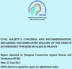 CIVIL SOCIETY'S CONCERNS AND RECOMMENDATIONS REGARDING DISCRIMINATORY POLICIES OF THE FRENCH GOVERNMENT TOWARDS MUSLIMS IN FRANCE