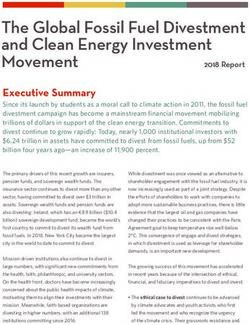 The Global Fossil Fuel Divestment and Clean Energy Investment Movement - Arabella Advisors