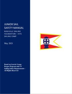 JUNIOR SAIL SAFETY MANUAL - NASHVILLE SAILING FOUNDATION - HIYC SAILING CAMP May 2021 - cloudfront.net