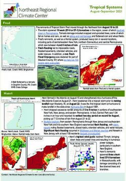 Tropical Systems August-September 2021 - Northeast ...
