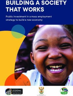 BUILDING A SOCIETY THAT WORKS - Public investment in a mass employment strategy to build a new economy - The Presidency