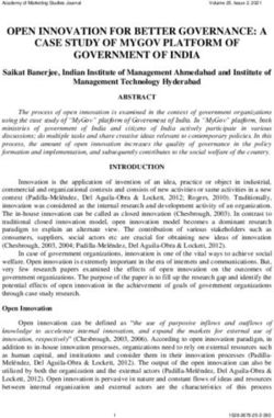 OPEN INNOVATION FOR BETTER GOVERNANCE: A CASE STUDY OF MYGOV PLATFORM OF GOVERNMENT OF INDIA - Allied ...