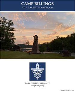 CAMP BILLINGS 2023 PARENT HANDBOOK - LAKE FAIRLEE, VERMONT campbillings.org - Camp Billings.